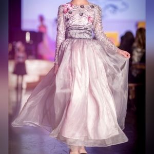 Silver with Purple and Pink Accents Dress.